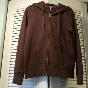 Brown fill zip hoodie